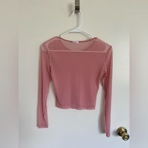 Pink mesh shirt